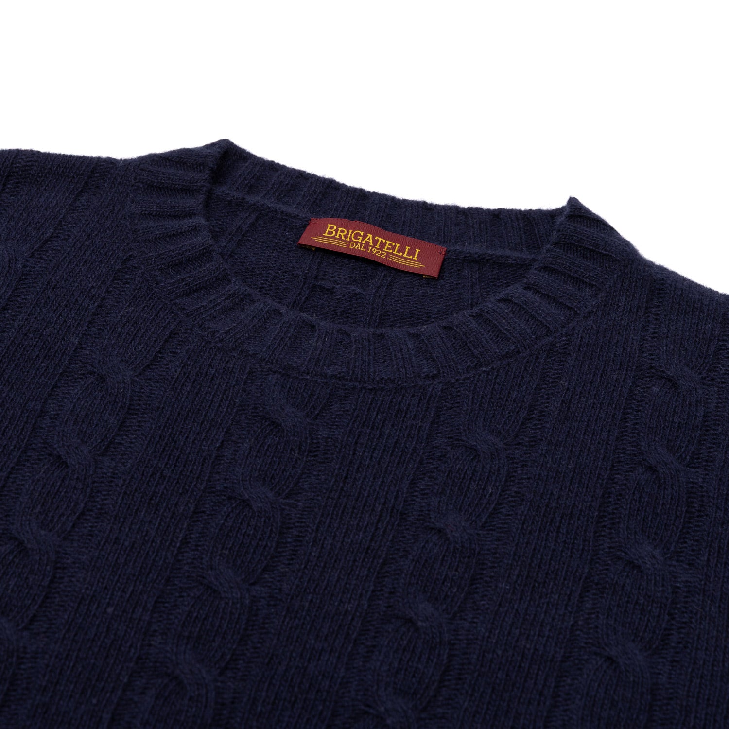 Brigatelli dal 1922 per Michael Jondral: Rundhals-Pullover "Treccia" aus Merinowolle und Kaschmir - 3 Ply Cashmere Blend